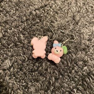 Charming Pink Bear Earrings